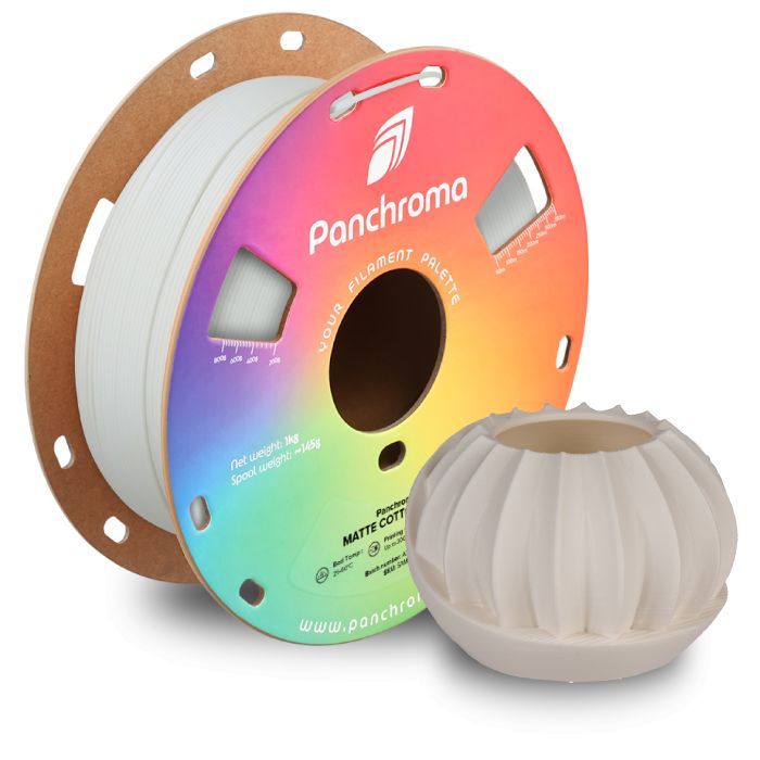 Пластик для 3D-принтера Polymaker PLA PANCHROMA MATTE 1,75mm 1kg COTTON WHITE (CA04016) изображение 5