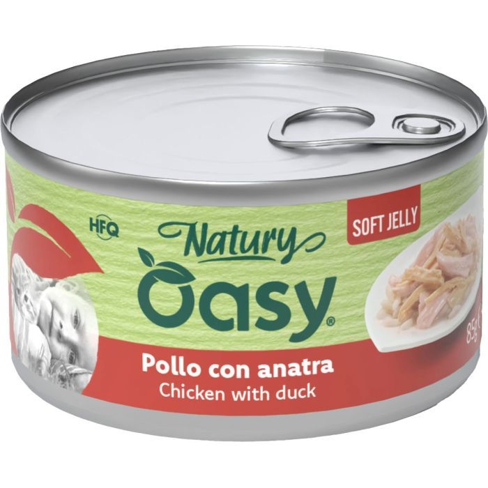 Консерви для котів OASY Wet Natury з куркою та качкою 85 г (8054329512890)