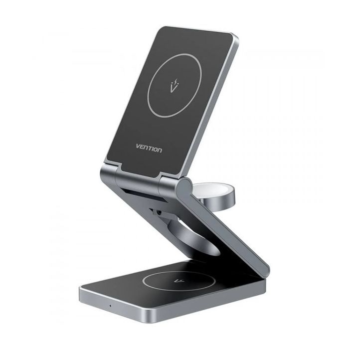 Зарядное устройство Vention Magnetic Wireless Charger 15W 3-in-1 gray (FGFH0)
