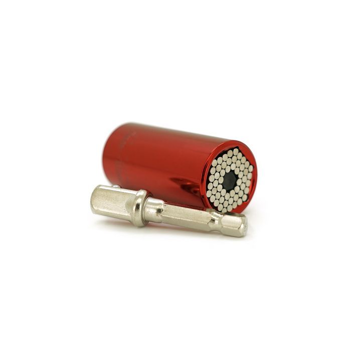 Торцевая головка Voltronic универсальная для шуруповерта 7-19 mm (25*52) 3/4 Red (YT-UnScTRD)