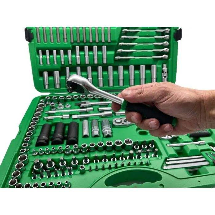 Набор инструментов Toptul 1/4", 3/8", 1/2" 163шт. (GCAI163R) изображение 2