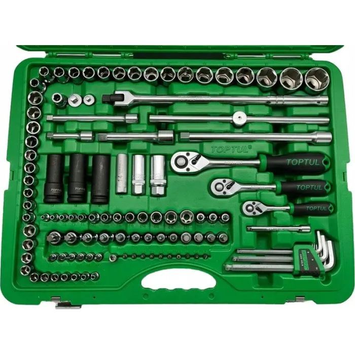 Набор инструментов Toptul 1/4", 3/8", 1/2" 163шт. (GCAI163R) изображение 4