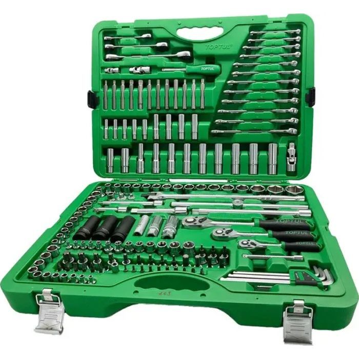 Набор инструментов Toptul 1/4", 3/8", 1/2" 163шт. (GCAI163R) изображение 6