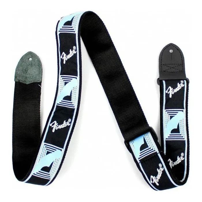 Ремінь для гітари Fender Strap 2" Monogrammed Black/Light Grey/Medium Blue (204092) зображення 3