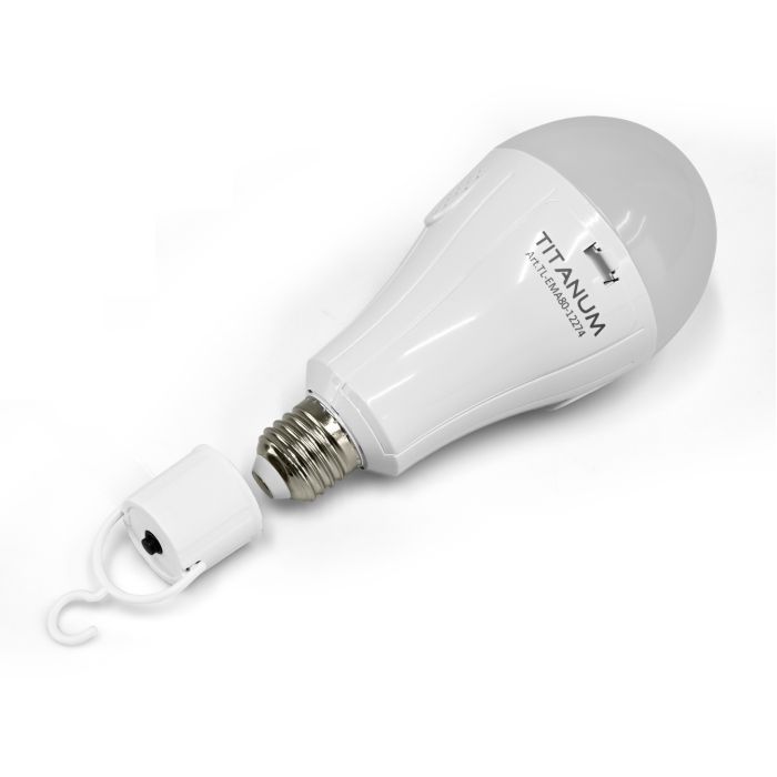 Лампочка TITANUM акумуляторна A80 12W E27 4000K 230V (TL-EMA80-12274) изображение 7