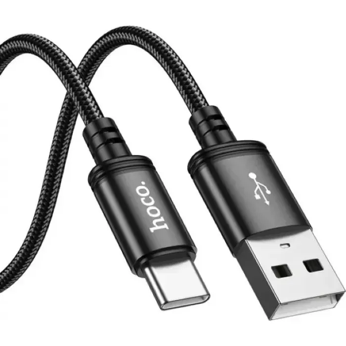 Дата кабель USB 2.0 AM to USB-C 3.0m X91 Radiance black HOCO (6931474788726) изображение 3