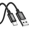 Дата кабель USB 2.0 AM to USB-C 3.0m X91 Radiance black HOCO (6931474788726) изображение 3