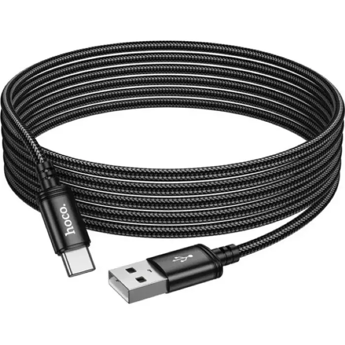 Дата кабель USB 2.0 AM to USB-C 3.0m X91 Radiance black HOCO (6931474788726) изображение 5