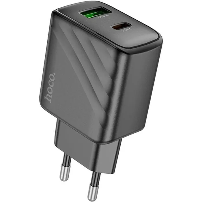 Зарядное устройство HOCO CS23A 1xUSB-C PD30W + 1xUSB QC3.0 black (6942007609944) изображение 3