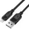Дата кабель USB 2.0 AM to Lightning 2.0m 2.4A TPE black Acefast (6974316286271) изображение 2