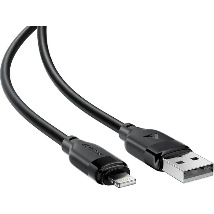 Дата кабель USB 2.0 AM to Lightning 2.0m 2.4A TPE black Acefast (6974316286271) изображение 3