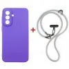Чехол для мобильного телефона Dengos Case + Cross-body Strap Samsung Galaxy A37 Purple+Grey (DG-KM-CCRB-03)