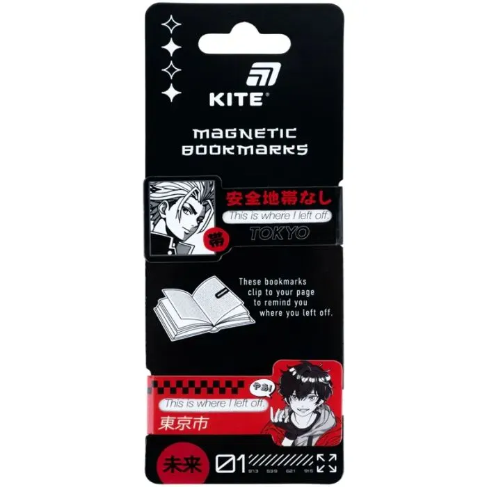 Закладки для книг Kite набор магнитных закладок-индикаторов Tokyo (K26-496-3)