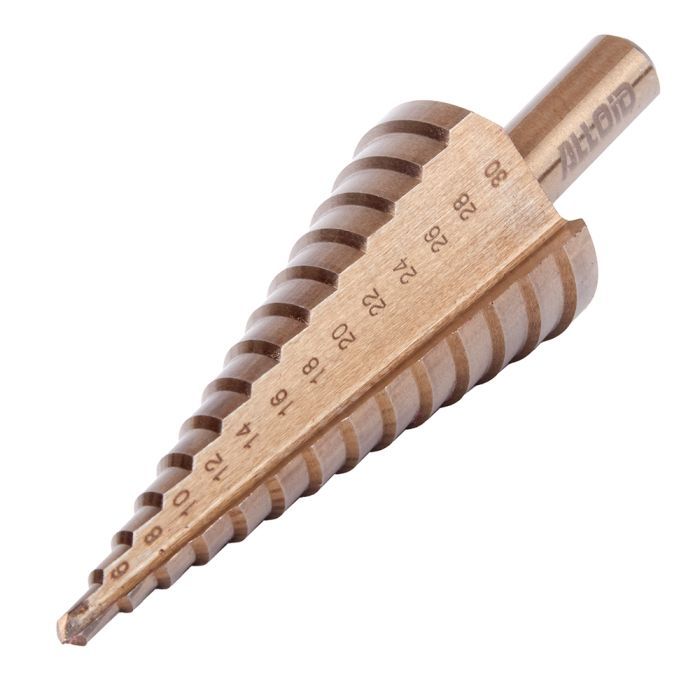 Сверло Alloid Pro, ступенчатое, по металлу, кобальтовое, Р6М5К5, 6–38мм (SD-0638)