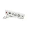Сетевой фильтр питания Meilepai F24U, 4 роз EU, 3USB White (F24U-White)