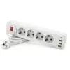 Сетевой фильтр питания Meilepai F24U, 4 роз EU, 3USB White (F24U-White)