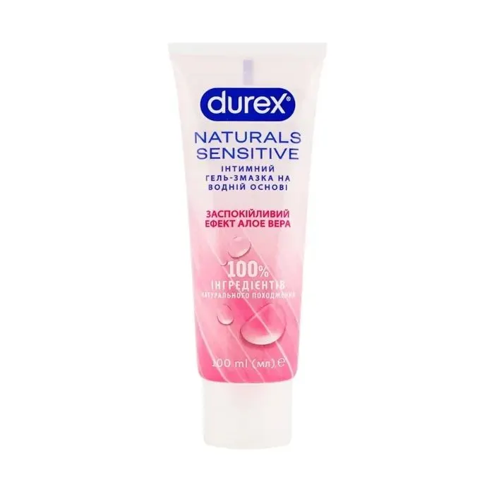 Лубрикант Durex Naturals Sensitive Заспокійливий ефект Алое вера 100 мл (4820108005600)