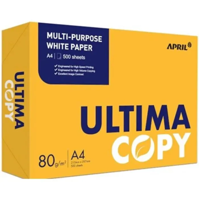 Бумага APRIL A4 ULTIMA COPY 80г/м2 500sh. клас В (8993242601123)