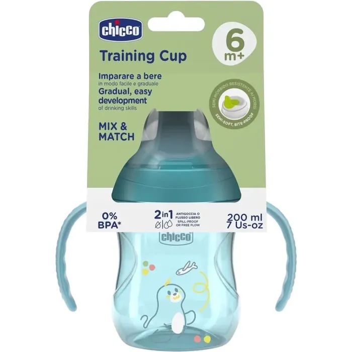 Поїльник-непроливайка Chicco Training Cup 200мл. від 6 місяців (рожева) (06921.15) зображення 2