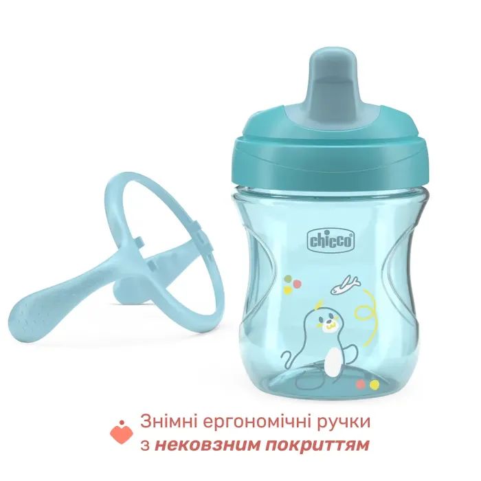 Поїльник-непроливайка Chicco Training Cup 200мл. від 6 місяців (рожева) (06921.15) зображення 5