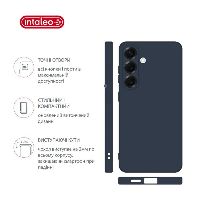 Чохол до мобільного телефона Intaleo Silicone Samsung Galaxy S25 Plus Dark Blue (1283126616846) зображення 4