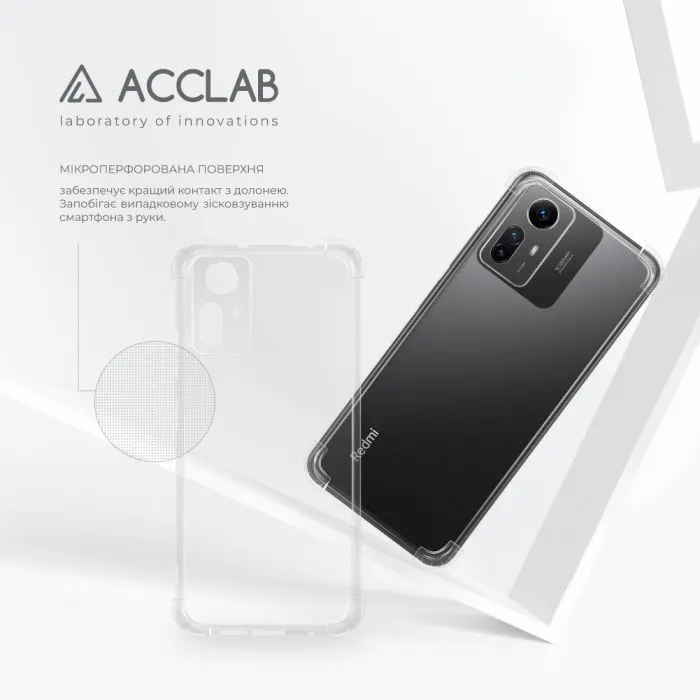 Чохол до мобільного телефона ACCLAB ShockProof Xiaomi Redmi Note 12S Transparent (1283126588204) зображення 5