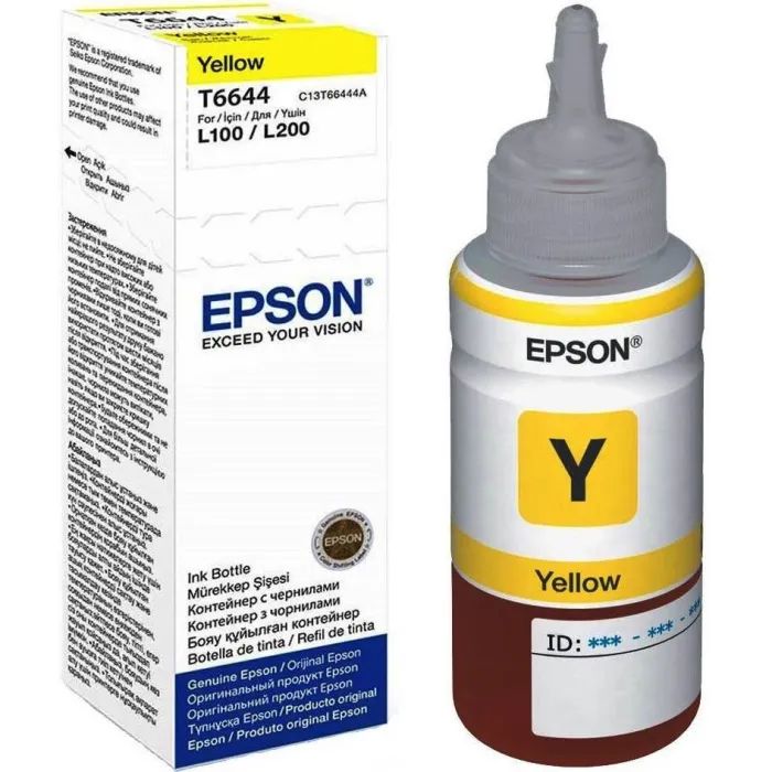 Контейнер с чернилами Epson 664 yellow (70мл) L100/L200 (C13T66444A)