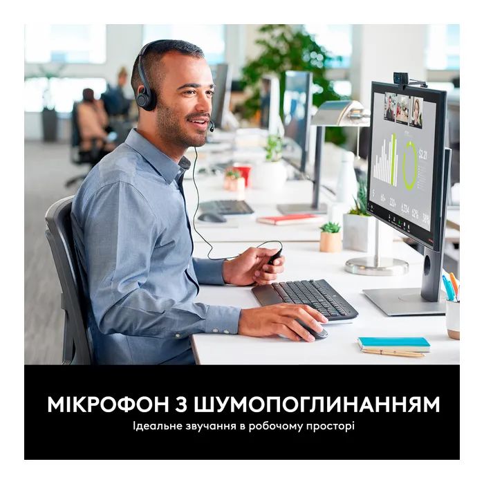 Навушники Logitech PC 960 Stereo Headset USB (981-000100) зображення 2