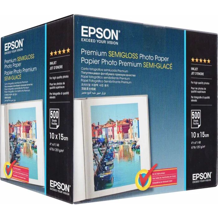 Фотобумага Epson 10х15 Premium Semigloss Photo (C13S042200)