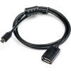 Дата кабель OTG USB 2.0 AF to Mini 5P 0.1m Atcom (12822)