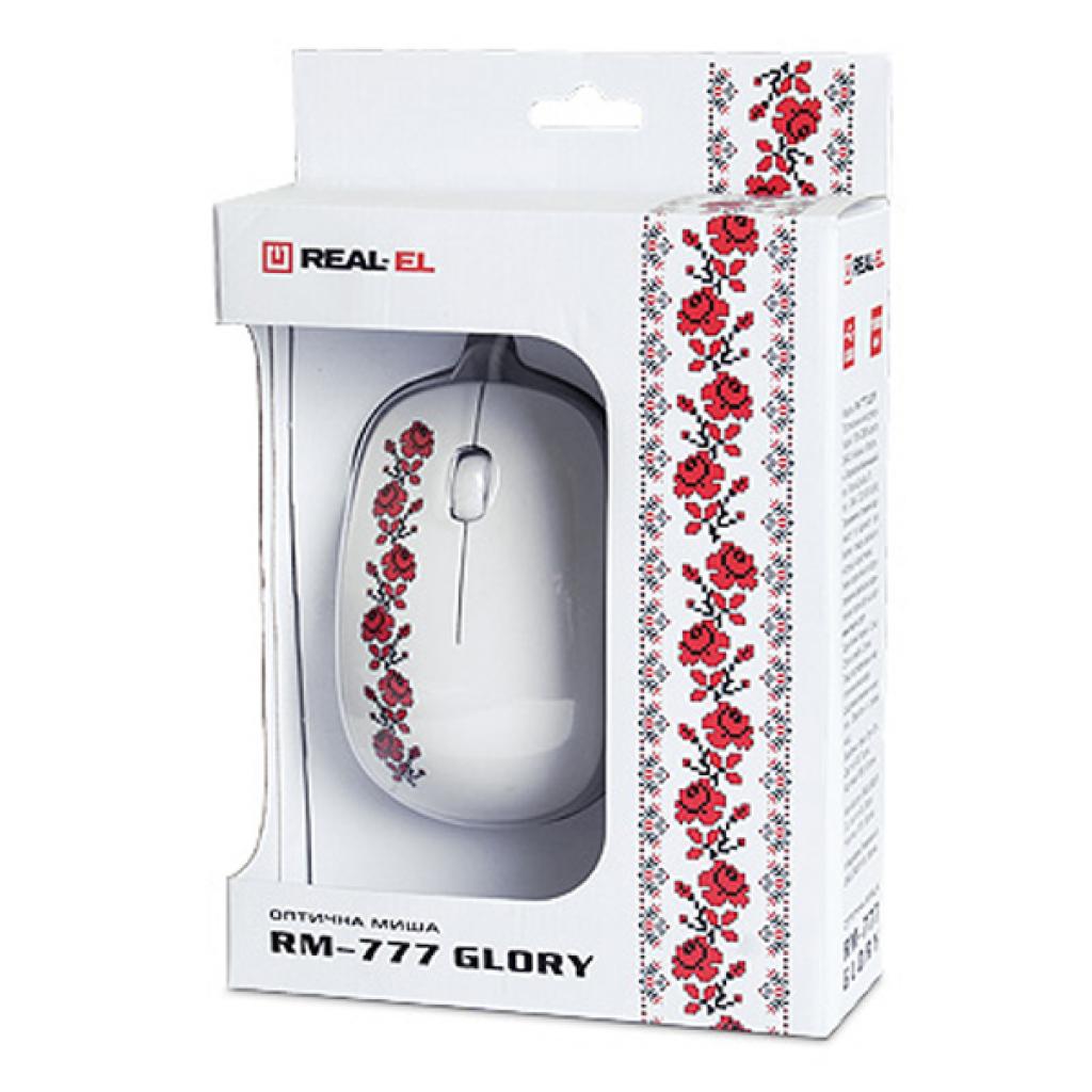 Мышка REAL-EL RM-777 Glory, USB, white изображение 5