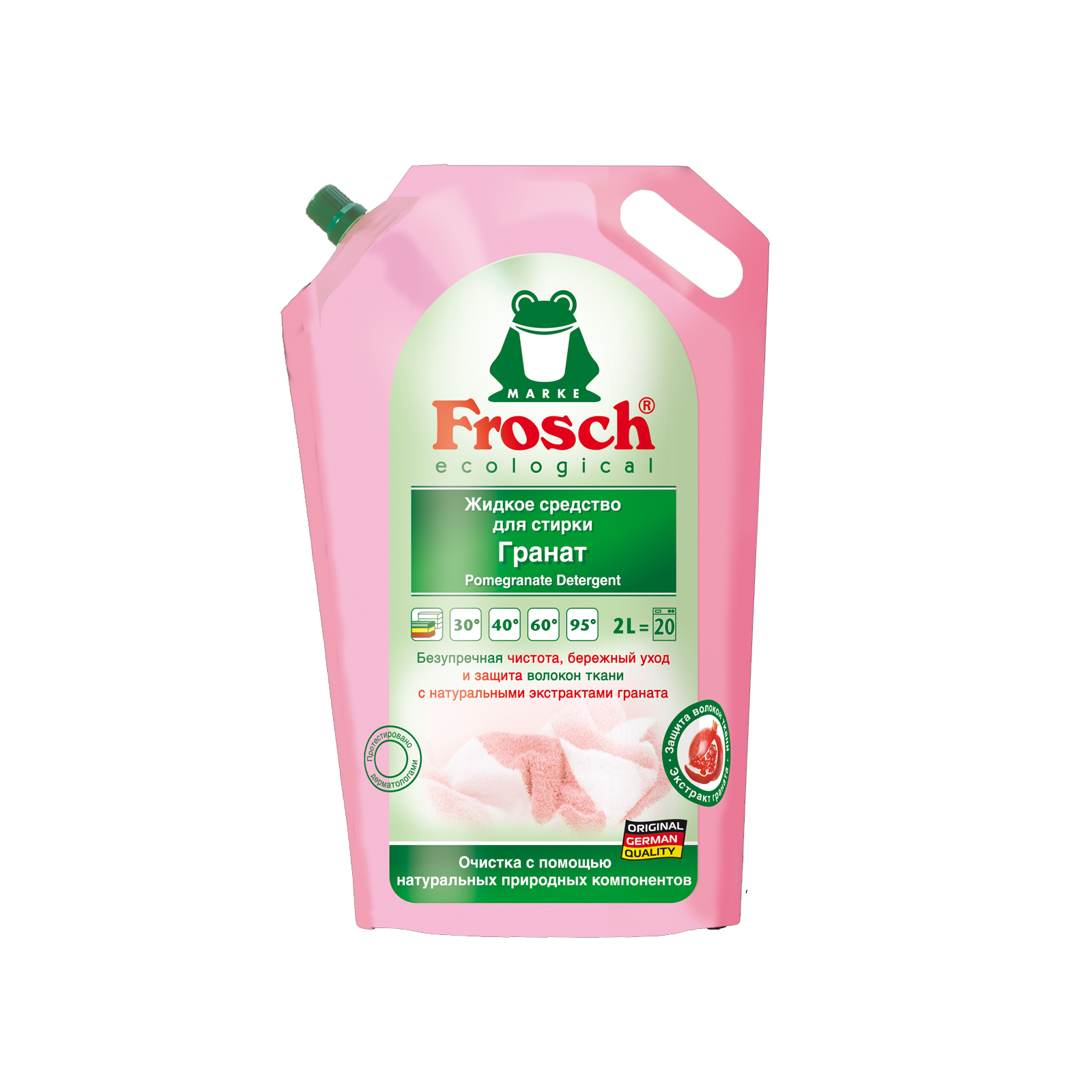 Гель для прання Frosch Гранат 2 л (4001499910807)