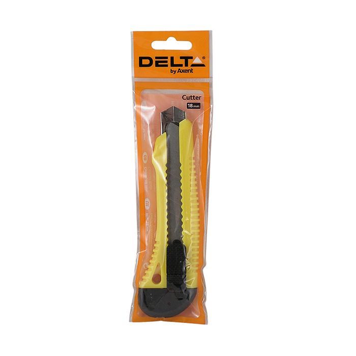 Нож канцелярский Delta by Axent 18мм, metal runners, yellow (D6622-02) изображение 2