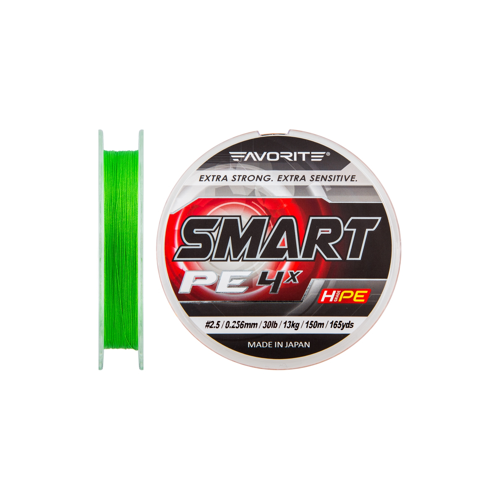 Шнур Favorite Smart PE 4x 150м салатовый #2.5/0.256мм 13кг (1693.10.29)