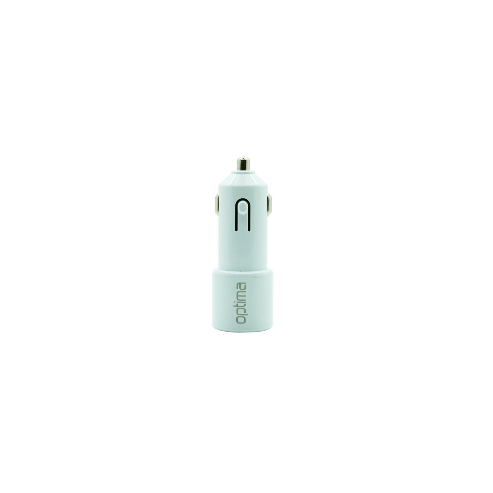 Зарядний пристрій Optima 2*USB (2.1A) + cable iPhone 4 White (45088)
