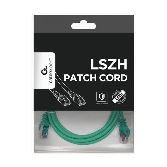 Патч-корд 0.25м S/FTP Cat 6A CU LSZH green Cablexpert (PP6A-LSZHCU-G-0.25M) зображення 4