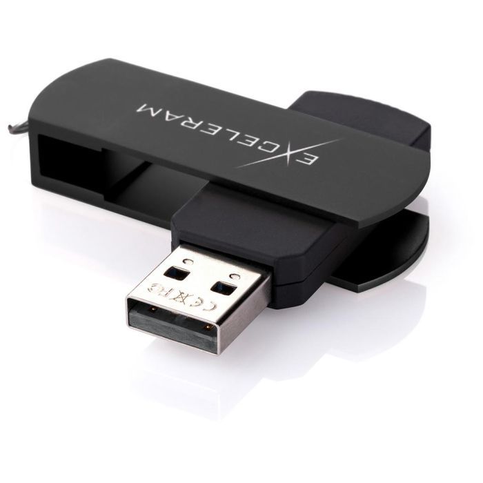 USB флеш накопитель eXceleram 16GB P2 Series Black/Black USB 2.0 (EXP2U2BB16) изображение 2