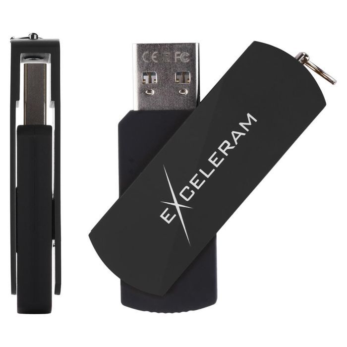 USB флеш накопитель eXceleram 16GB P2 Series Black/Black USB 2.0 (EXP2U2BB16) изображение 4