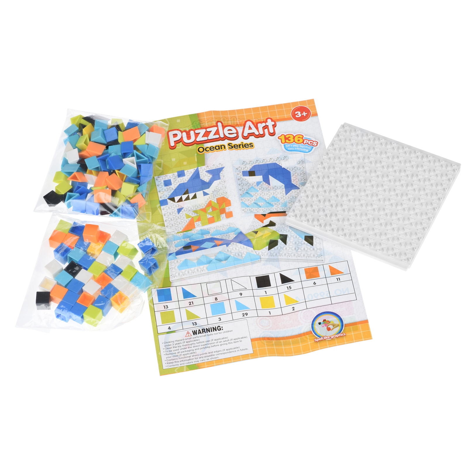 Набір для творчості Same Toy Puzzle Art Ocean serias 136 эл. (5990-4Ut) зображення 2