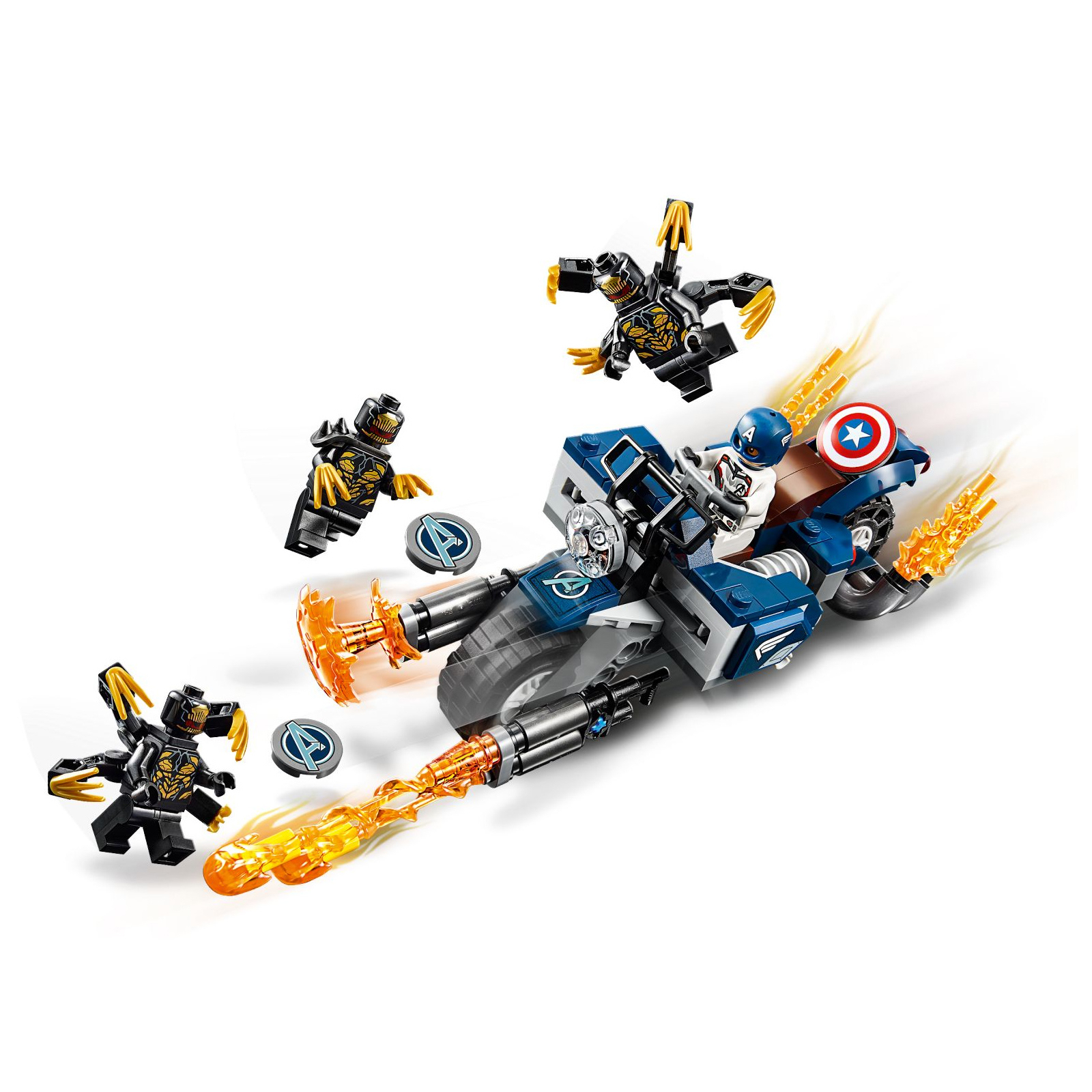 Конструктор LEGO Marvel Comics Капитан Америка: Атака Аутрайдеров 167 деталей (76123) изображение 3