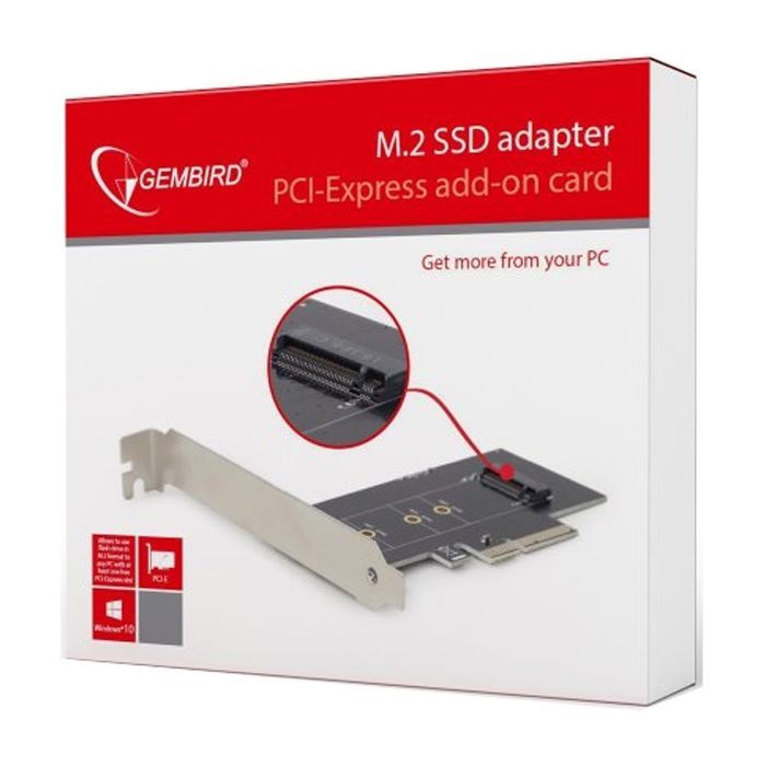 Контролер PCIe to M.2 22 mm low profile Gembird (PEX-M2-01) зображення 4