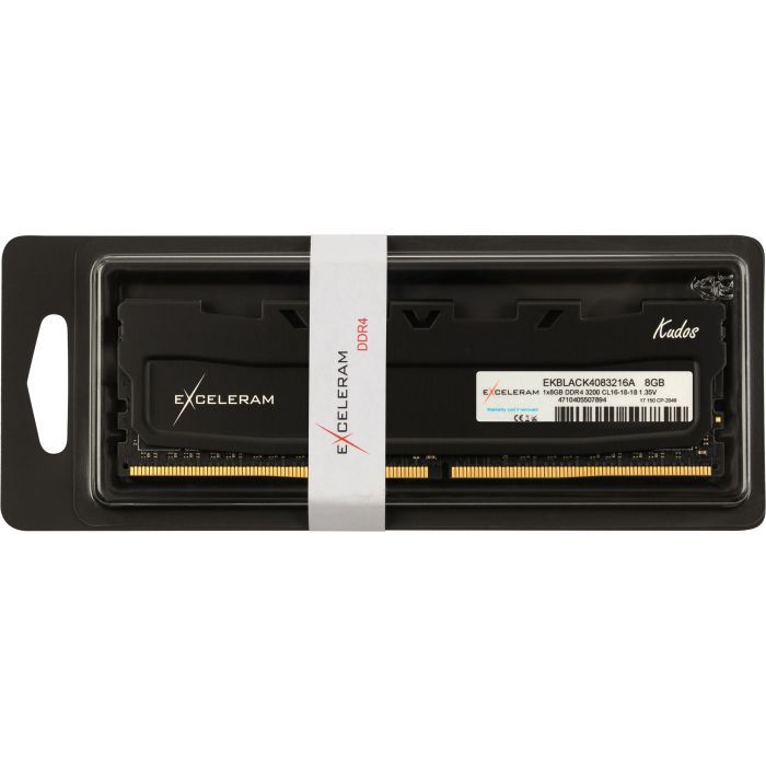 Модуль памяти для компьютера DDR4 8GB 3200 MHz Kudos Black eXceleram (EKBLACK4083216A) изображение 3
