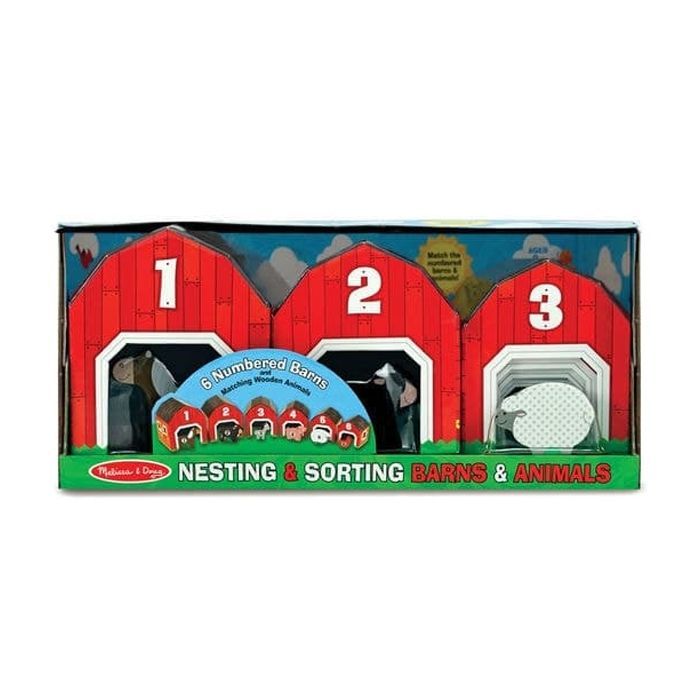 Развивающая игрушка Melissa&Doug Набор блоков-сараев с животными (MD12434)