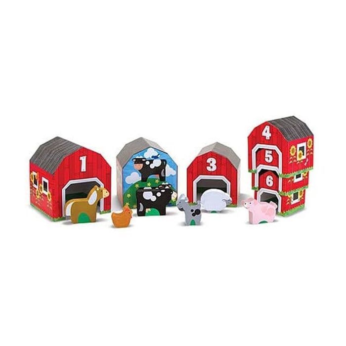 Развивающая игрушка Melissa&Doug Набор блоков-сараев с животными (MD12434) изображение 2