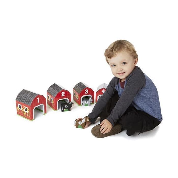 Развивающая игрушка Melissa&Doug Набор блоков-сараев с животными (MD12434) изображение 4