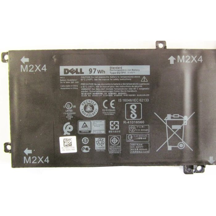 Аккумулятор для ноутбука Dell XPS 15-9560 (long) 6GTPY, 97Wh (8083mAh), 6cell, 11.4V (A47391) изображение 2