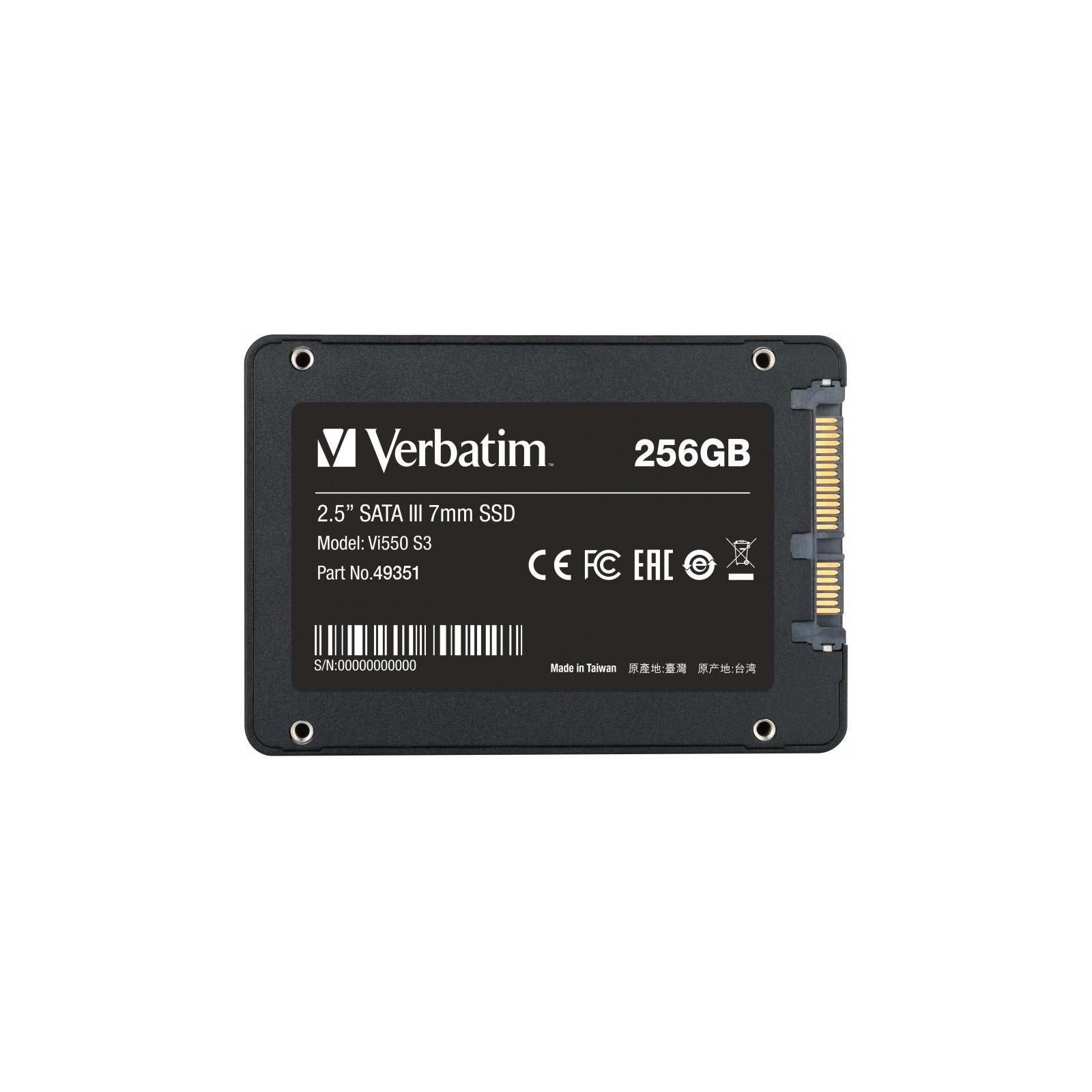 Накопичувач SSD 2.5" 256GB Verbatim (49351) зображення 2