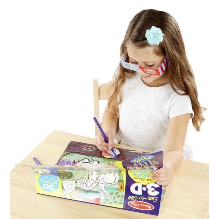 Набор для творчества Melissa&Doug 3D раскраска по точкам для девочек (MD9963) изображение 2