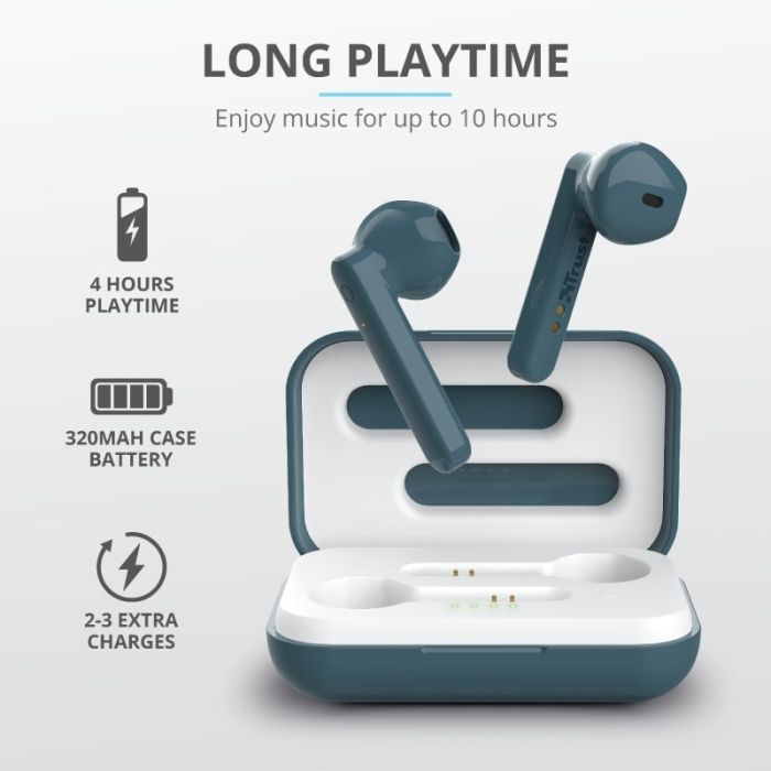 Навушники Trust Primo Touch True Wireless Mic Mint (23781) зображення 11