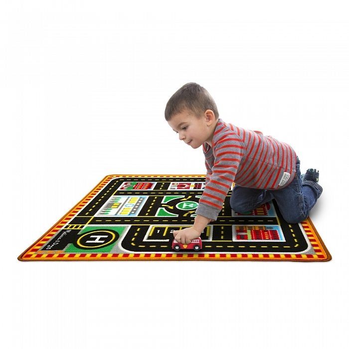 Детский коврик Melissa&Doug Спасательные машины (с машинками) (MD19406) изображение 3